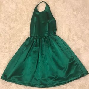 Emerald halter dress